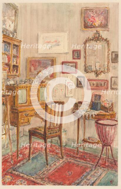 Interior of a room at Jan van Nassaustraat 48, 1910. Creator: Carel Nicolaas Storm.
