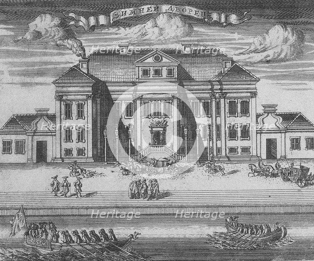 Peter the Great's Winter Palace, 1716-1717. Artist: Zubov, Alexei Fyodorovich (1682-after 1750)