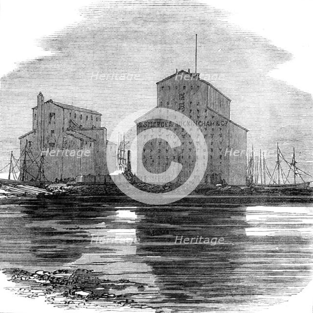 The Great Fire at Chicago: corn elevators, 1871. Creator: Unknown.