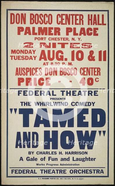 Tamed and How, Port Chester, NY, [1930s]. Creators: Unknown, Charles H Harrison.