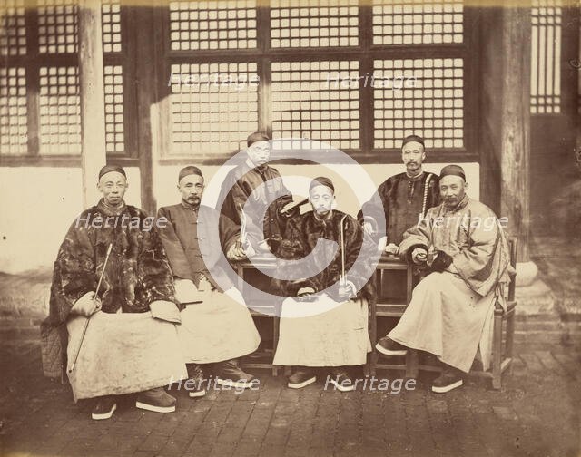 Group portrait of men, 1862-1872. Creator: John Thomson.