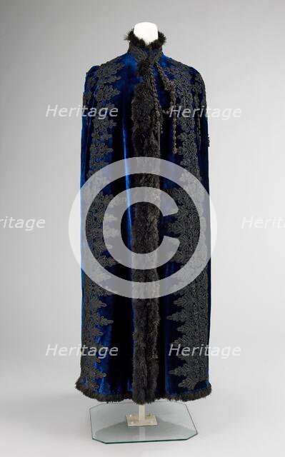 Evening cape, French, 1885-89. Creator: Emile Pingat.