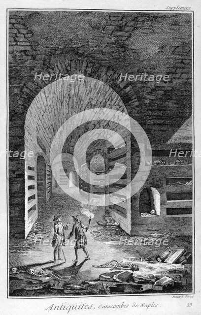 Catacombs of Naples, 1751-1777. Artist: Bernard