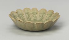 Scalloped Dish with Stylized Floral Sprays and Sickle-Leaf Scrolls, 12th/13th century. Creator: Unknown.