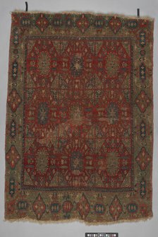 Chessboard' Carpet, probably Syria, late 16th-early 17th century. Creator: Unknown.