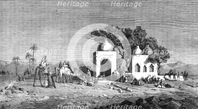 "Caravan Arriving At A Well Near Thebes, Egypt," Mrs Roberton Blane, Female Artists Exhibition, 1864 Creator: Unknown.