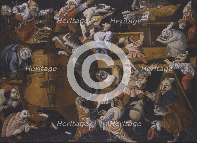 A concert of animals, birds and stylised figures, Second Half of the 17th cen..