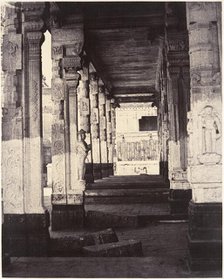 Side Colonnade in the Muroothappa Sarvacar Mundapam, January-March 1858. Creator: Captain Linnaeus Tripe.