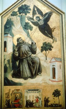 'Stigmatisation of St Francis' 1300. Artist: Giotto 
