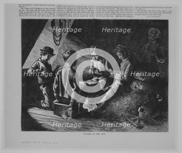 Caught in the Act (Harper's Bazaar, Vol. VIII), May 22, 1875. Creator: William Ludwell Sheppard.
