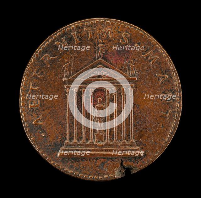 Temple with Goddess [reverse], 1520 or after. Creator: Giovanni da Cavino.