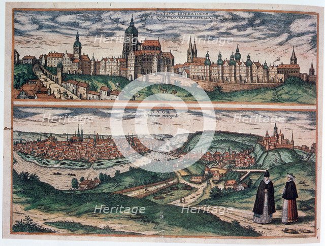 'View of Prague', c1572. Artist: Joris Hoefnagel