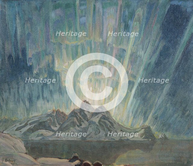 Northern Lights. Study from North Norway. Creator: Anna Katarina Boberg.