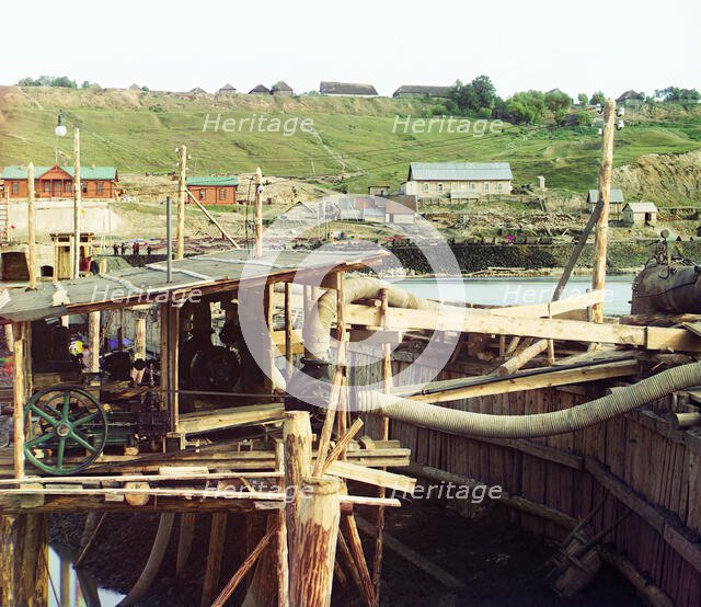 Water pumps, Kuzminskoe, 1912. Creator: Sergey Mikhaylovich Prokudin-Gorsky.