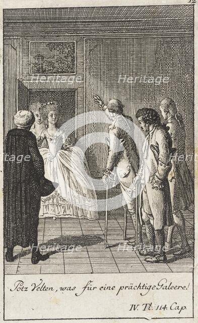 Plate 12 for Thomas Smollett's 'The Adventures of Peregrine Pickle', 1785. Creator: Daniel Nikolaus Chodowiecki.