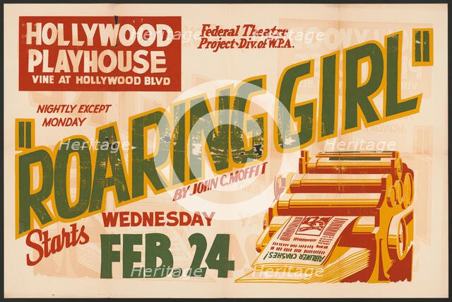 Roaring Girl, Los Angeles, [193-]. Creator: Unknown.