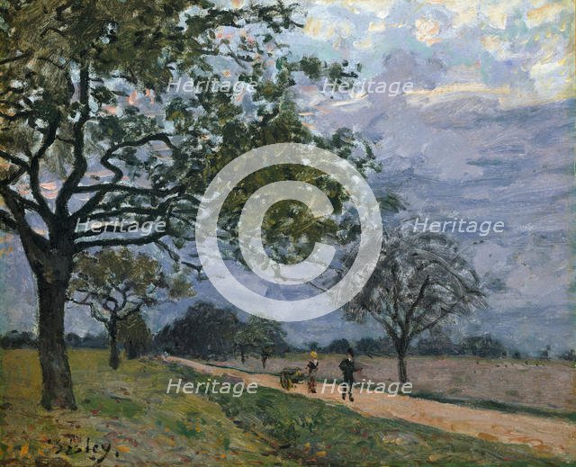 The Road from Versailles to Louveciennes, probably 1879. Creator: Alfred Sisley.