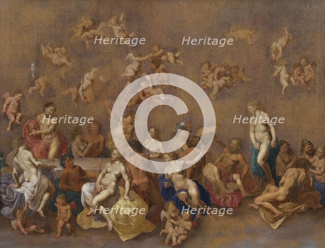 Banquet of the Gods in the Clouds, 1650-1675. Creator: Daniel Vertangen.