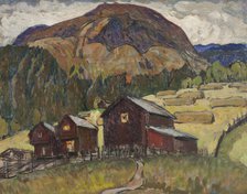 Summer Landscape with Shielings. Study from North Norway. Creator: Anna Katarina Boberg.