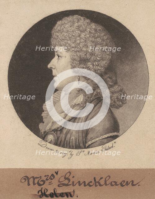 Helen Ledyard Lincklaen, 1798. Creator: Charles Balthazar Julien Févret de Saint-Mémin.