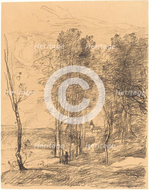 The Bell Tower of St. Nicolas-Lez-Arras (Le Clocher de St. Nicolas-Lez-Arras), 1871. Creator: Jean-Baptiste-Camille Corot.