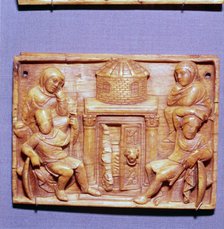 Tomb of Jesus on Easter Morning, Wood Panel, Byzantine casket, 5th century. Artist: Unknown.