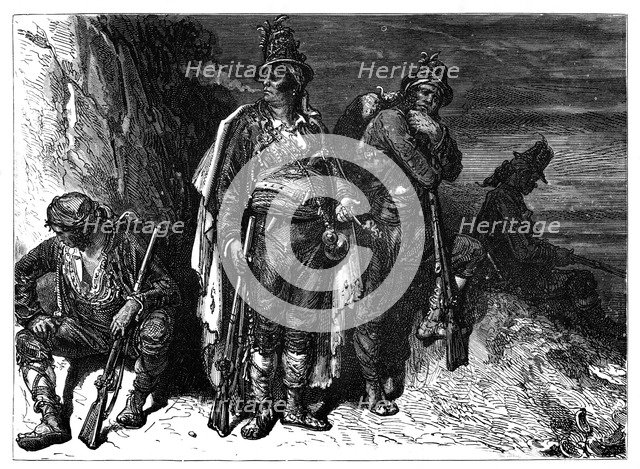 Spanish coastguardsmen, c1890. Artist: Unknown