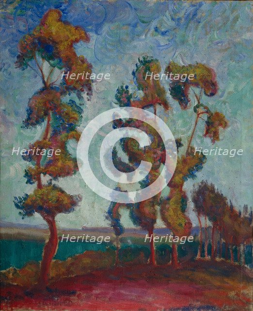 The Young Oaks, 1915. Artist: Denisov, Vasily Ivanovich (1862-1921)