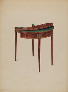 Card Table, c. 1937. Creator: Harry Eisman.