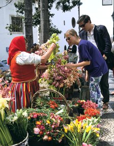 Flower seller, Funchal, Madeira, Portugal