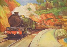 'Cornish Rivera Limited, G.W.R., near Dawlish', 1940. Artist: Unknown.