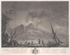 View of Mount Vesuvius as it was in 1757, 1762. Creator: Noel Le Mire.