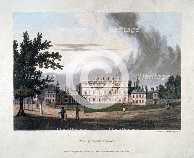 Buckingham House, Westminster, London, 1803. Artist: T Hall