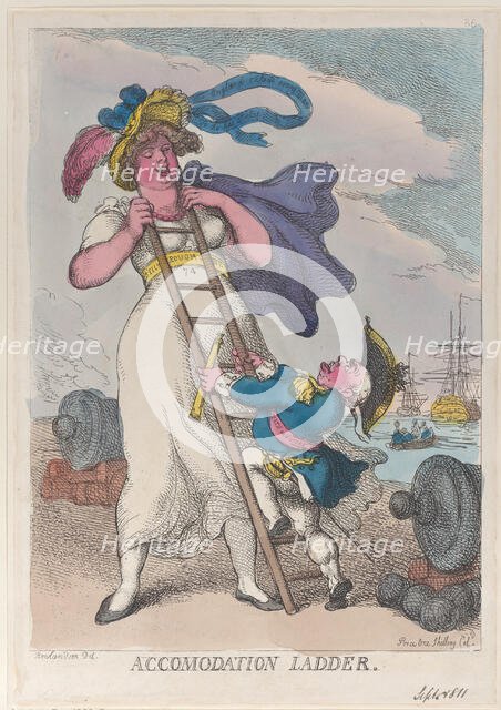 Accomodation Ladder, September 1, 1811., September 1, 1811. Creator: Thomas Rowlandson.