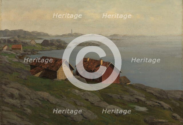 Landscape at the Coast, 1879. Creator: Betzy Rezora Berg.