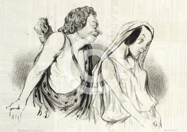 Mon char, mes javelots...(Phèdre), 1841. Creator: Honore Daumier.