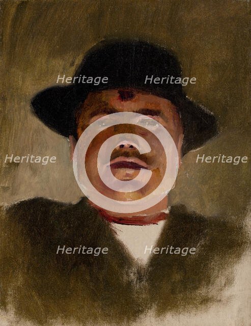 Spis Peasant in a Hat, 1880-1900. Creator: Ladislav Mednyanszky.