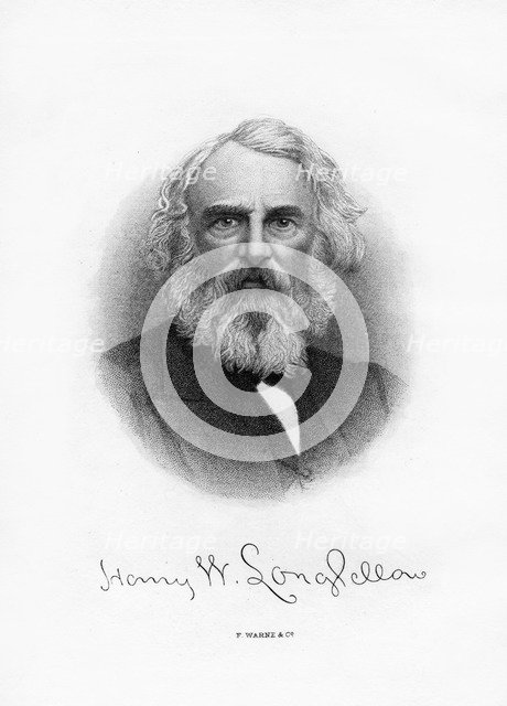 Henry Wadsworth Longfellow, American poet and teacher, late 19th century. Artist: Unknown