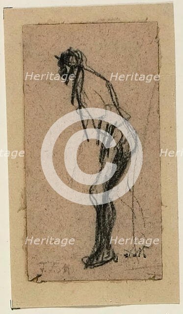 Standing Figure, 1848/52. Creator: Jean Francois Millet.