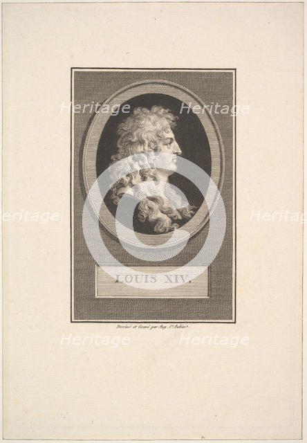 Portrait of Louis XIV, 1779. Creator: Augustin de Saint-Aubin.