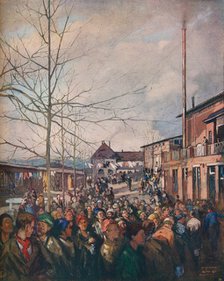 'Ruhleben Prison Camp, Christmas Dinner', 1917. Artist: Nicolaas Wilhelm Jungmann.
