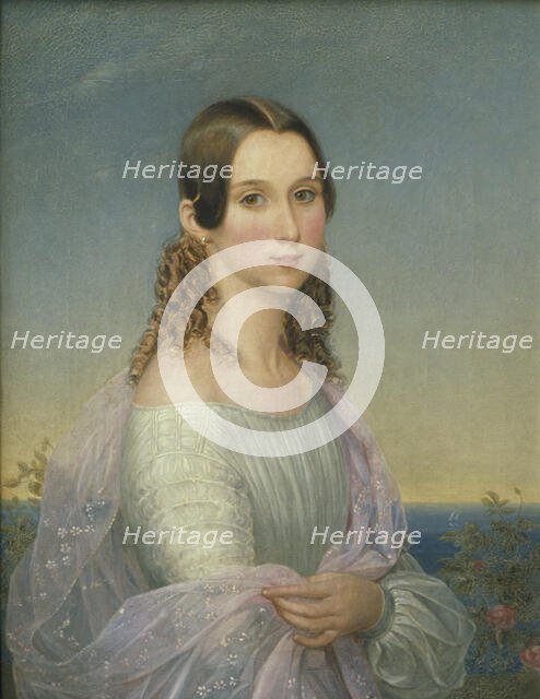 Eugénie, 1830-1889, Princess of Sweden and Norway, 1846. Creator: Nils Jakob Blommer.