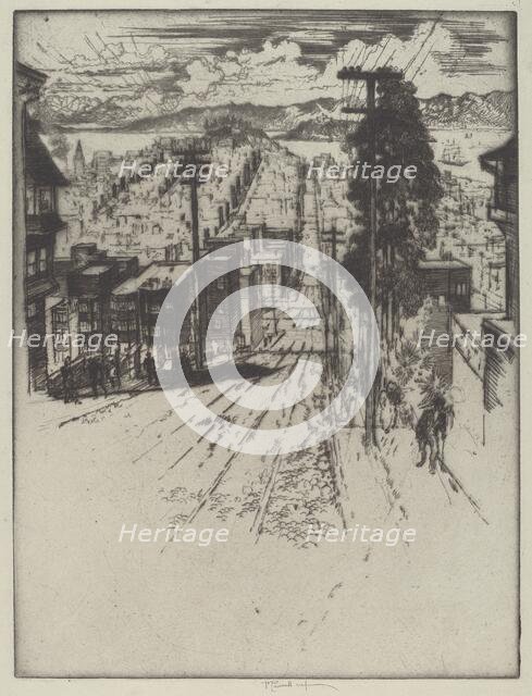 Down and Up the Hills to the Bay, San Francisco, 1912. Creator: Joseph Pennell.