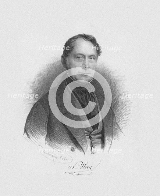 Portrait of the conductor and composer Nicolas-Lambert Wéry (1789-1867) , 1842. Creator: Baugniet, Charles-Louis (1814-1886).