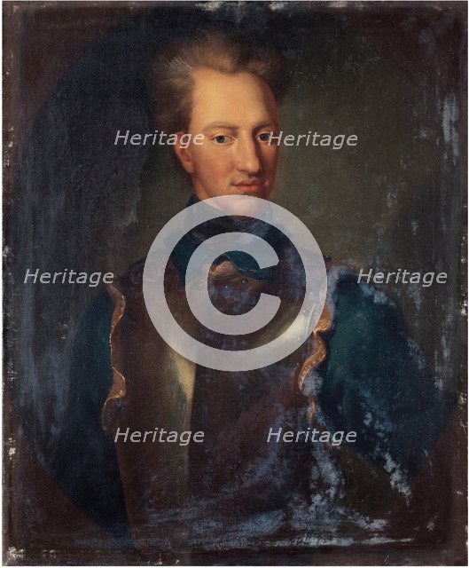 Portrait of the King Charles XII of Sweden (1682-1718). Artist: Krafft, David, von (1655-1724)