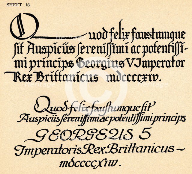 Sheet 16, from a portfolio of alphabets, 1929.