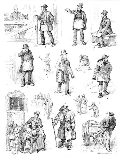 Extinct types of old London life, 1890. Creator: Unknown.