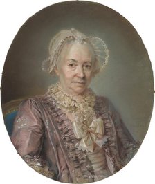 An Elderly Lady in a Mauve Silk Dress, 1767. Creator: Claude Bornet.
