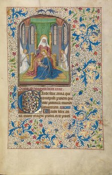 The Virgin and Child with Saint Anne; Arenberg Hours, early 1460s. Creator: Willem Vrelant.