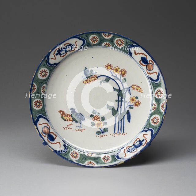 Plate, Delft, c. 1750. Creator: Delftware.